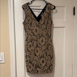 Nikibiki Black and Tan Sequin Mini Dress